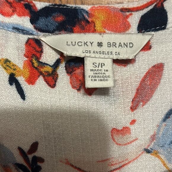 Lucky Brand 100% Viscose Boho floral top - Picture 3 of 6